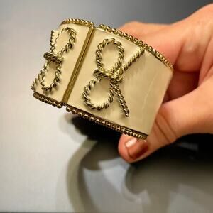 4 for $20 SALE- Rachel Leigh White Enamel Bow Bracelet